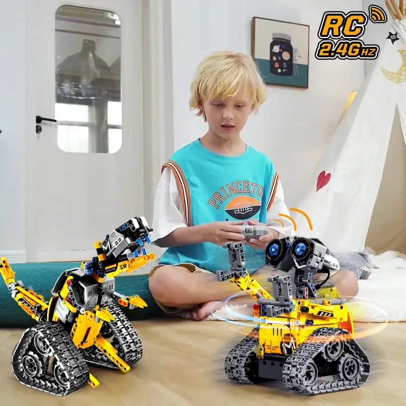 INSOON 5-in-1 RC Robot Building Set | APP & Remote Control STEM Construction Toy, 520PCS for Kids Ages 6-12