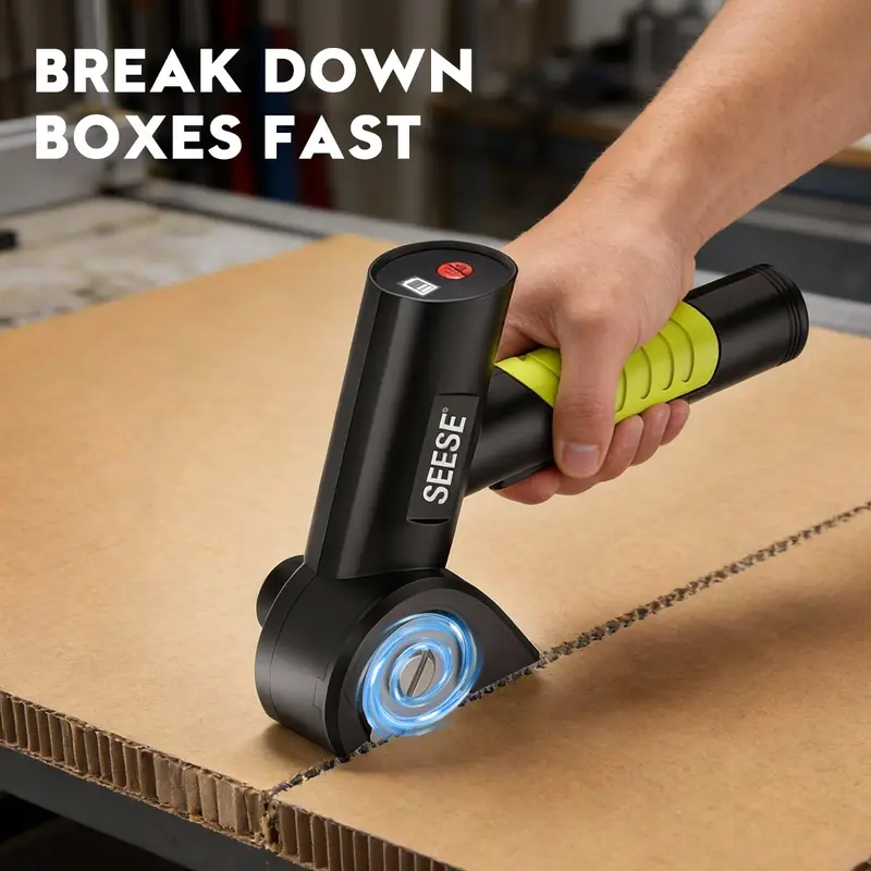 SEESE Cordless Electric Scissors – Rechargeable Fabric Cutter for Cardboard, Leather, Carpet, Crafts & DIY