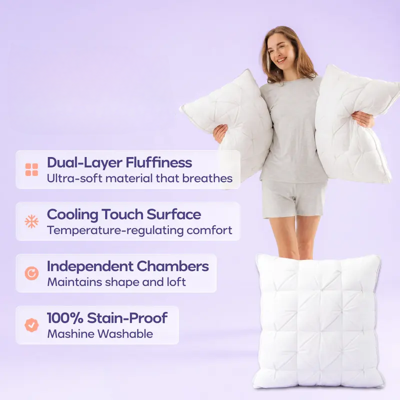 Ultra Fluffy Pillow – Cloud-Like Soft Bed Pillow with Breathable Support for a Cozy Night’s Sleep