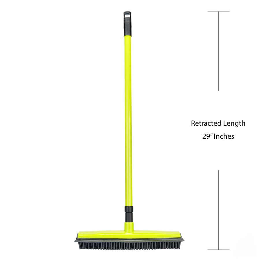 NLFZEK Pet Hair Removal Broom – Dual-Sided Rubber Squeegee & Electrostatic Brush for Floors, Carpets & Sofas