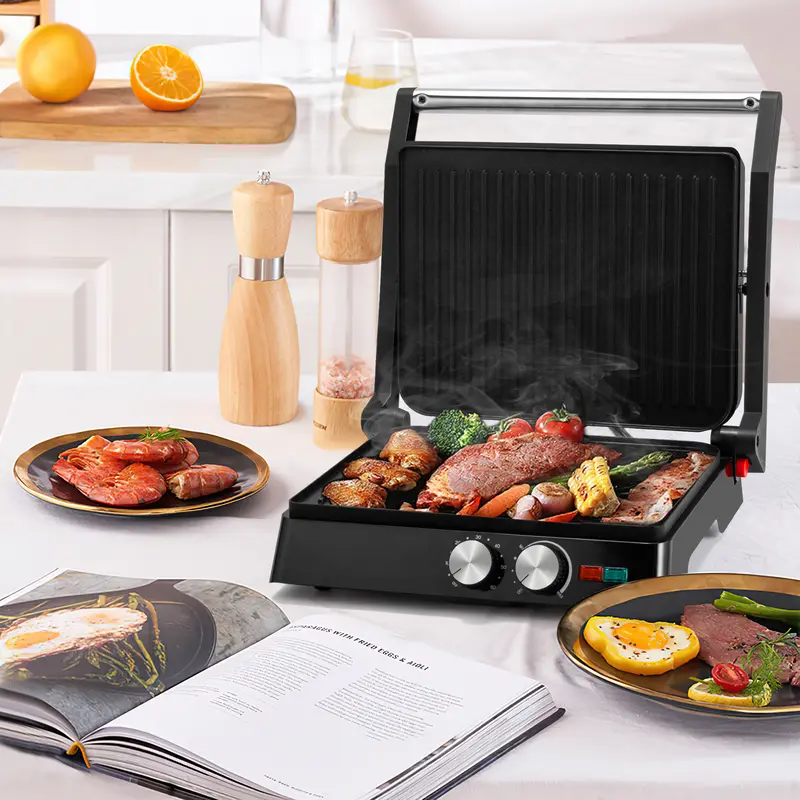 SUSTEAS 3-in-1 Grill & Sandwich Maker | Perfect Paninis, Burgers & Breakfasts