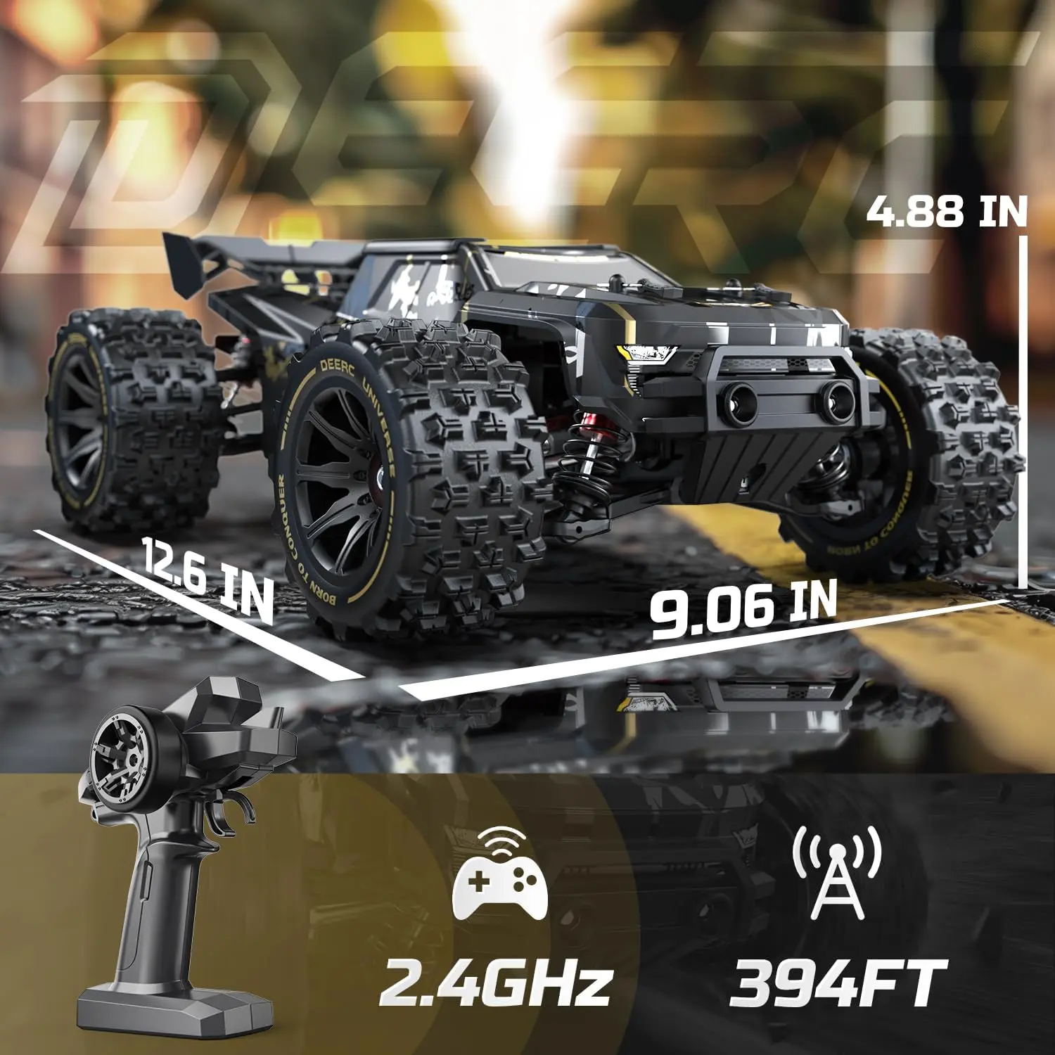 1:14 Brushless Motor RC Car, 14210 4x4 Waterproof High-Speed Offroad RC Truck, 2x3S Lipo Batteries, Max 50+ MPH, Kids Car for Spring Outdoor Fun summerwins