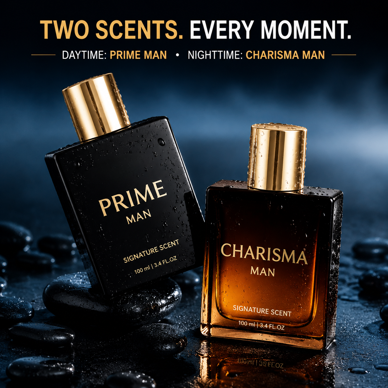 Two Scents. Every Moment – PRIME MAN & CHARISMA MAN Perfume