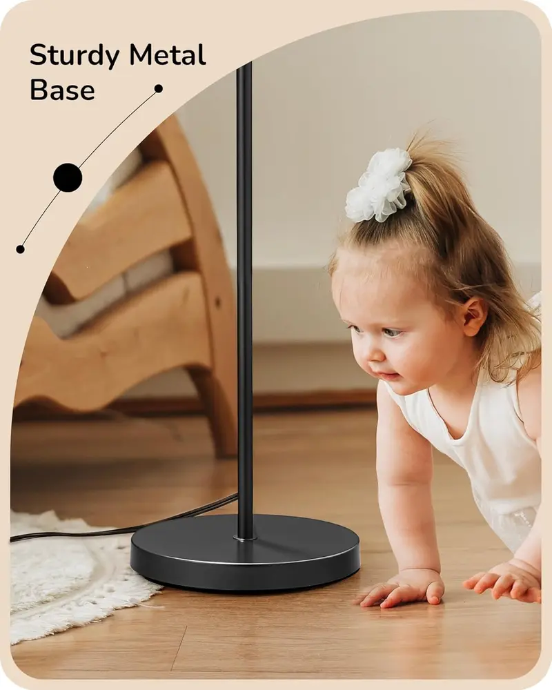 EDISHINE Modern Floor Lamp | Adjustable Shade, 3 Color Modes & Elegant Design