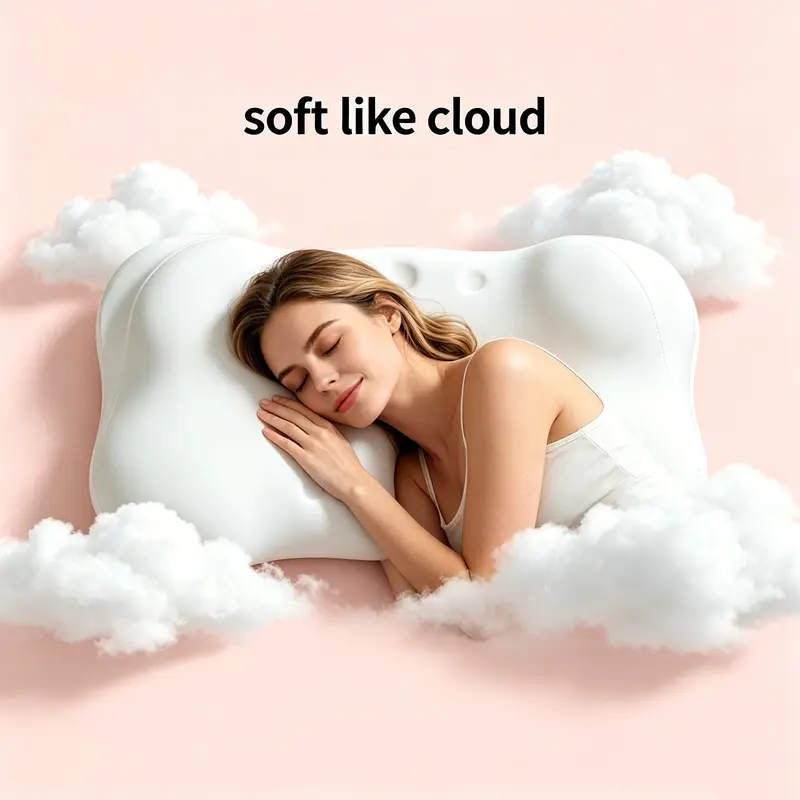 Cloud-Like Memory Foam Pillow | Adjustable Height Ergonomic Pillow for Better Sleep Comfort