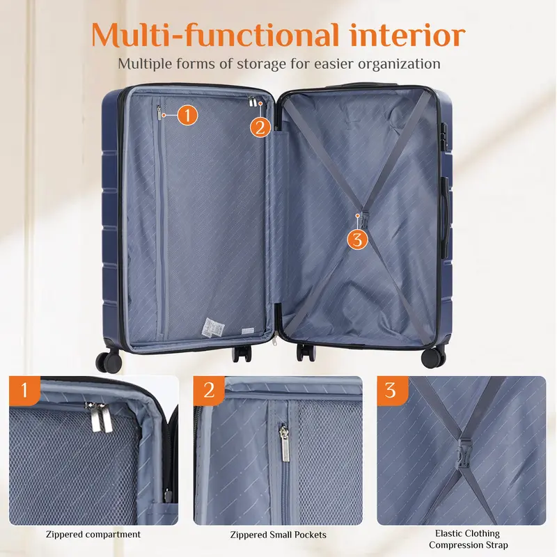 loisel Lightweight Hardshell Suitcase | Expandable ABS Luggage with TSA Lock & 360° Spinner Wheels