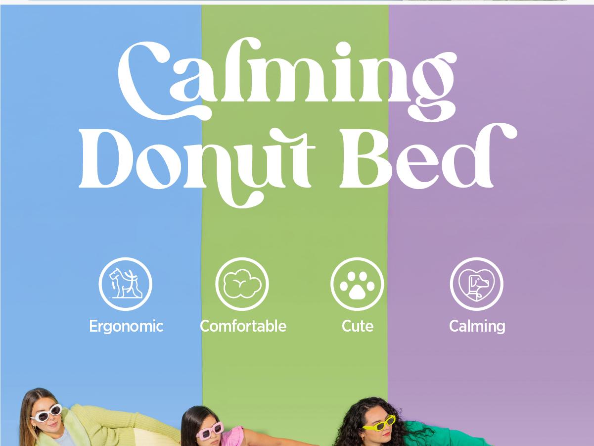 【Up to $20 off】Lesure Soft Donut Bed - Cozy Fluffy Calming Bed for Small/Medium/Large Dogs & Cats, Soft Plush Round Pet Bed for Comfort, Washable, Anti-Slip Bottom, Camas para Perros, Pet Supplies Bedding,Deals For You Days