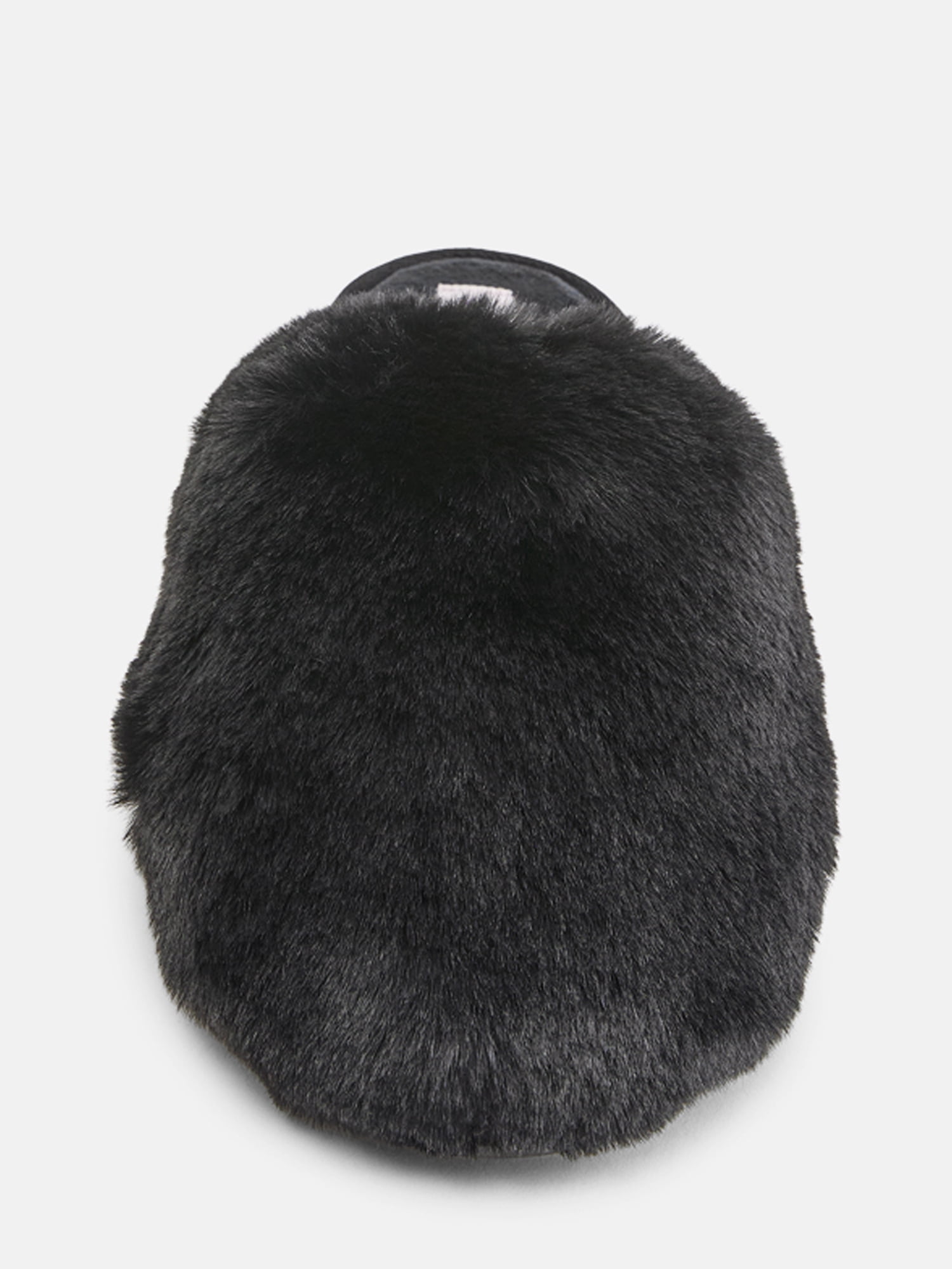 Joyspun Women’s Faux Fur Puff Scuff Slippers