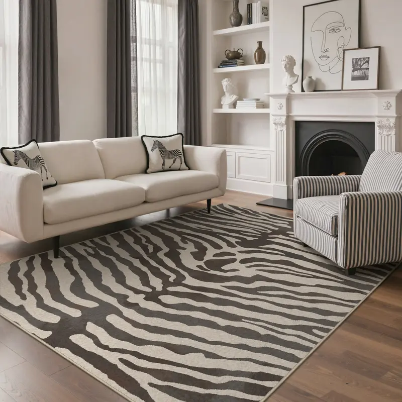 GENIMO Non Slip Area Rug for Living Room, Bedroom, Kitchen - Lightweight Mat, Machine Washable Low Pile Rugs,home decor,home essentials