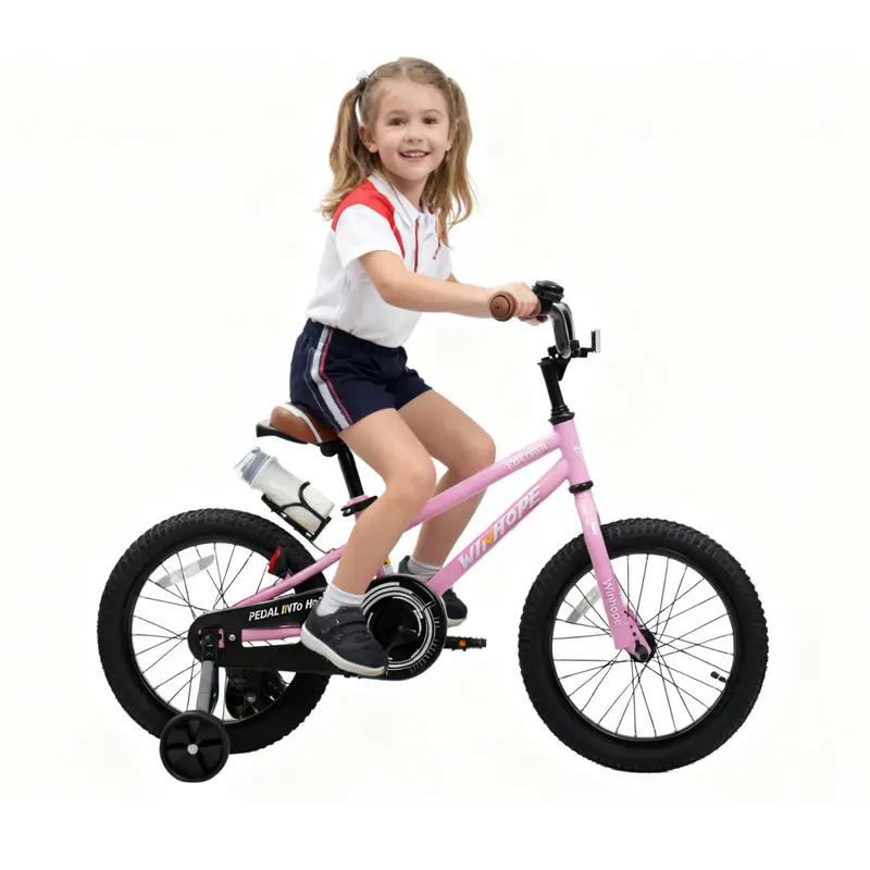 WINHOPE Explorer Kids Bike 12–18 Inch | Adjustable Bicycle with Training Wheels & Front/Rear Brakes