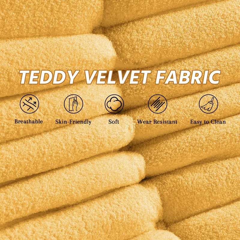 Bean Bag Chair with Memory Foam | Teddy Fleece Lounge Chair, No Assembly Required