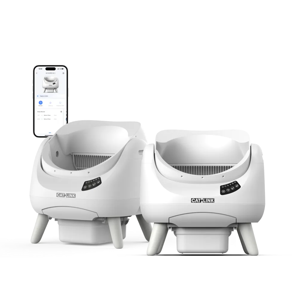 Open-Top Automatic Self-Cleaning Cat Litter Box for Multi-Cat Homes