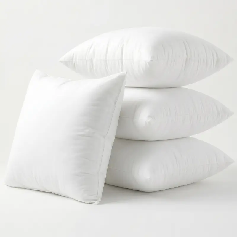 4 Pack Fluffy Pillow Inserts | Soft Decorative Cushion Fillers with High-Rebound Support for Sofa & Bed