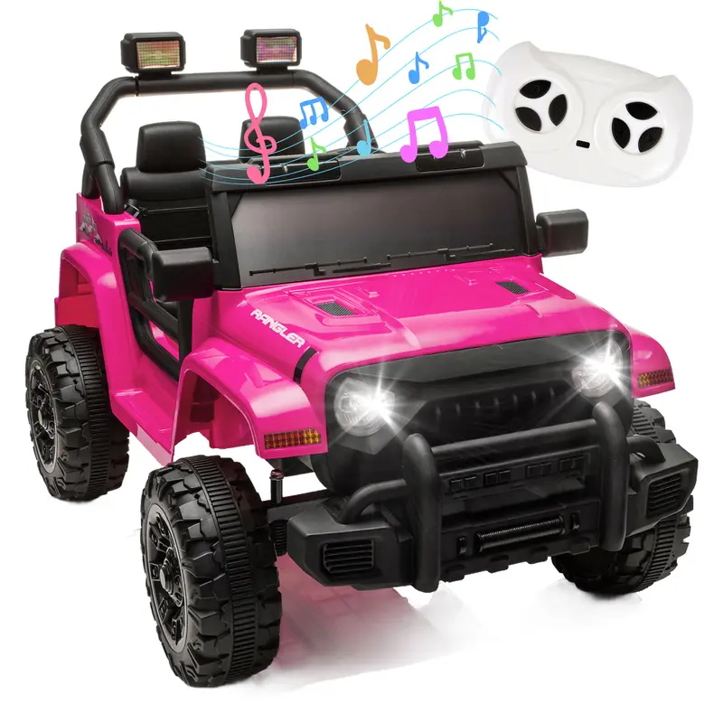 12V Kids Electric Car with Parent Remote, Bluetooth Music & 4-Wheel Suspension