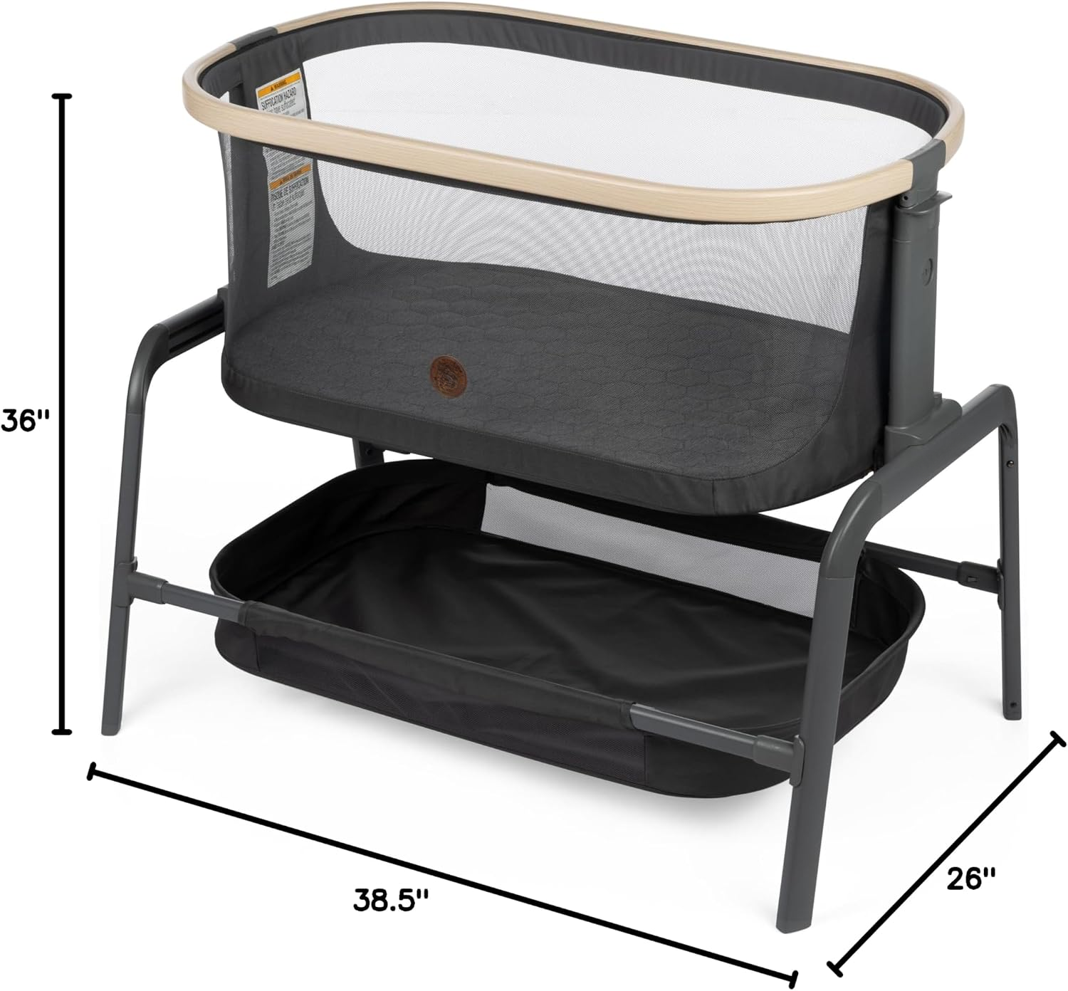 NLFZEK Adjustable Bedside Bassinet | Portable Baby Sleeper with Breathable Mesh & Foldable Design