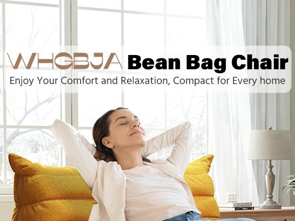 Bean Bag Chair, Single-Seater Lazy Sofa with Teddy Fleece, Memory Foam Ergonomic Lounger, No Assembly, Comfy Floor Sofa for Gaming Room, Living Room, Bedroom & Office, Great Mother&rsquo;s Day Gift
