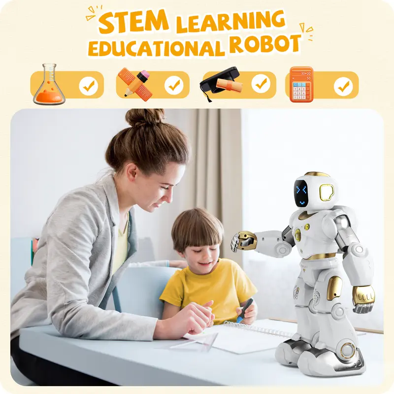Ruko 1088 Smart Robot for Kids – Programmable RC Robot with Voice & App Control