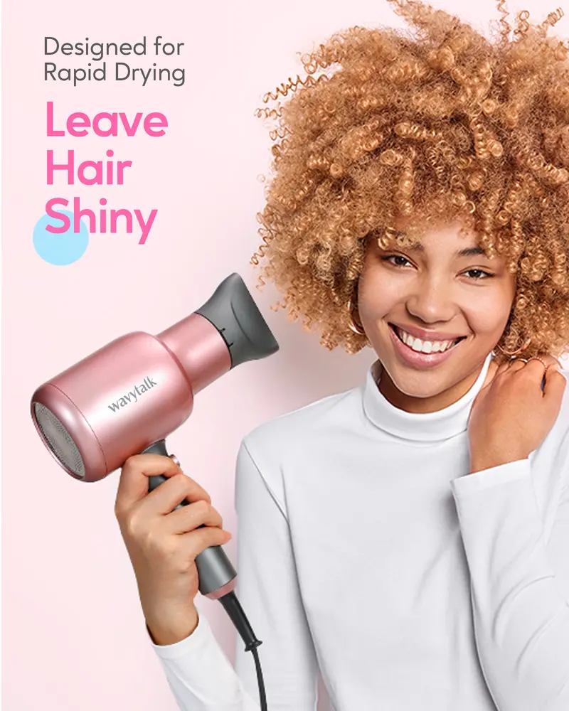 Wavytalk Sleek Sweep Ionic Hair Straightener Brush and Blown Away Ionic Hair Dryer with Diffuser Set