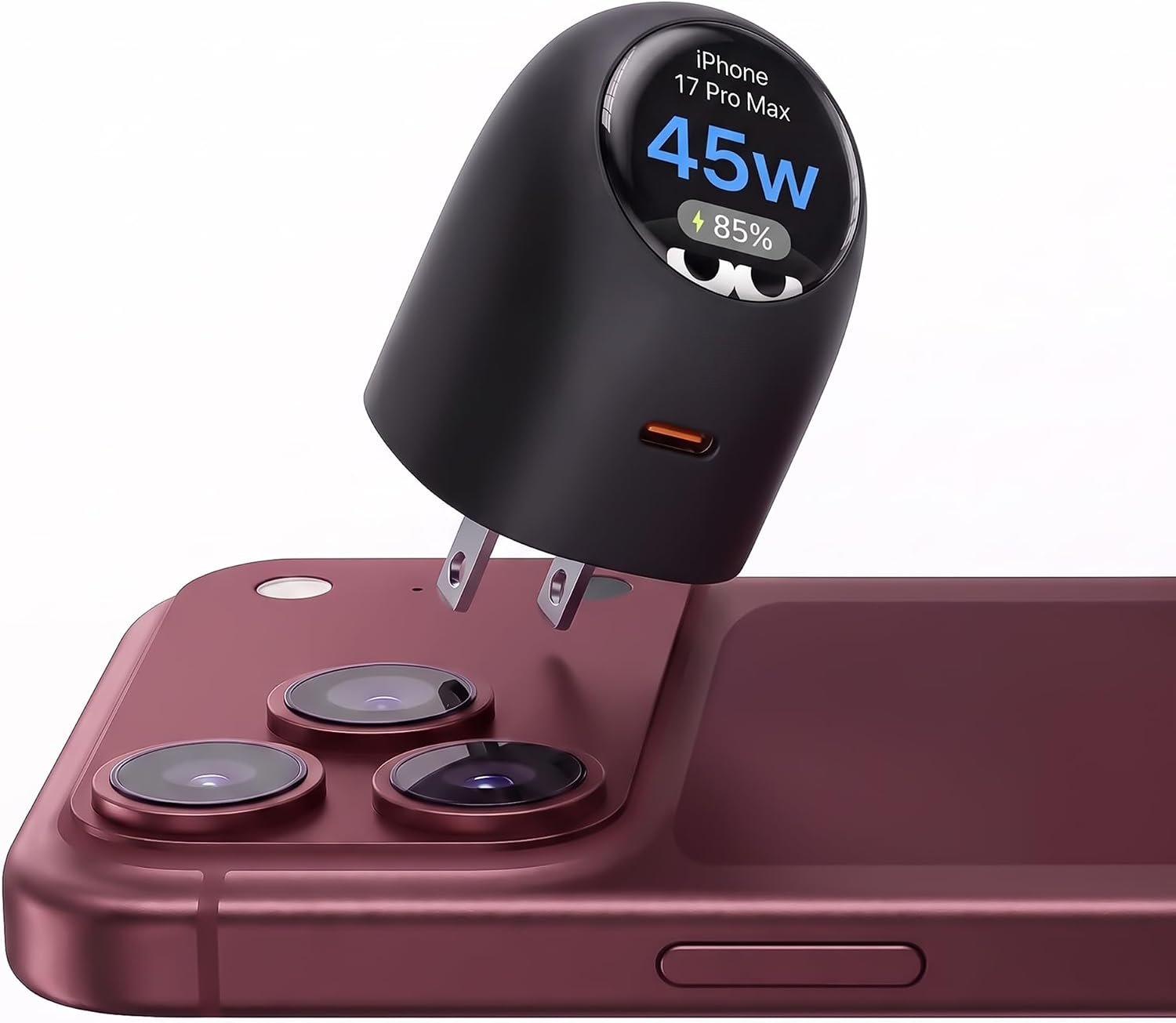 45W USB-C GaN Smart Display Charger – Adaptive Fast Charging for Phones, Tablets & Laptops