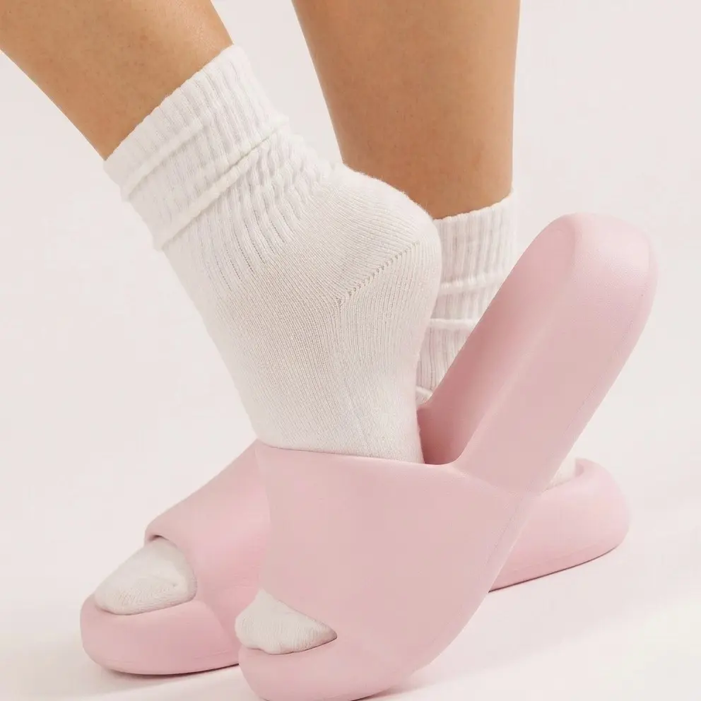 Soft Pillow Slides | Squishy Waterproof Foam Platform Slippers with Cushioned Comfort & Anti-Slip Sole