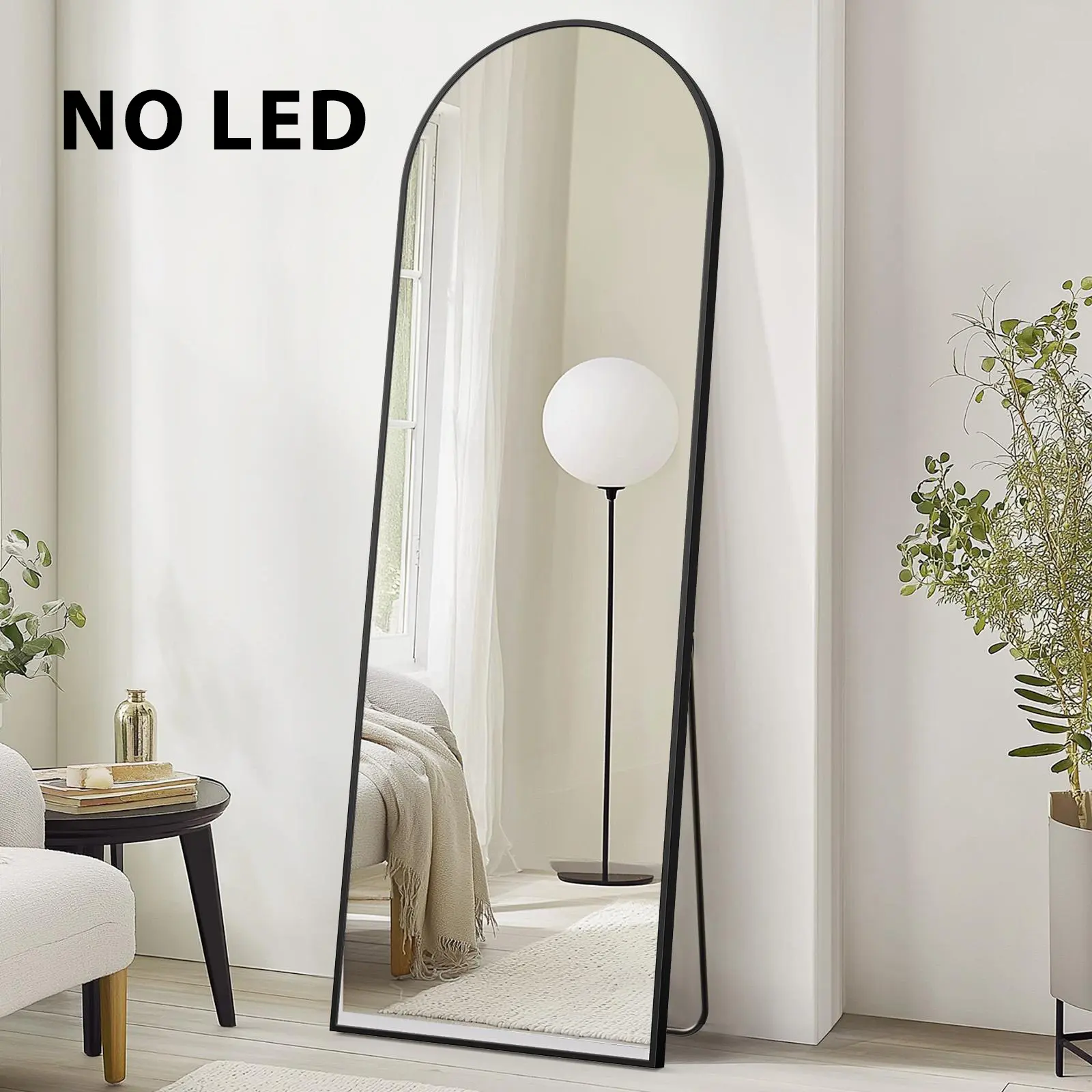 Sweetcrispy 71" Full Length Floor Mirror with LED Lights | Dimmable 3-Color Lighting, HD Standing & Wall Mirror for Bedroom & Dressing Room