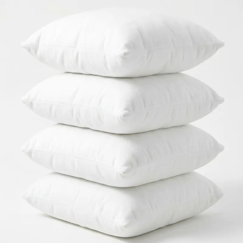 4 Pack Fluffy Pillow Inserts | Soft Decorative Cushion Fillers with High-Rebound Support for Sofa & Bed