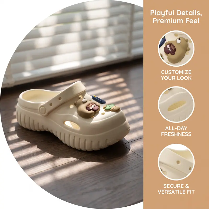 Women's EVA Clogs | Cute Comfy Platform Slides, Lightweight Breathable Shoes for Everyday Summer Wear