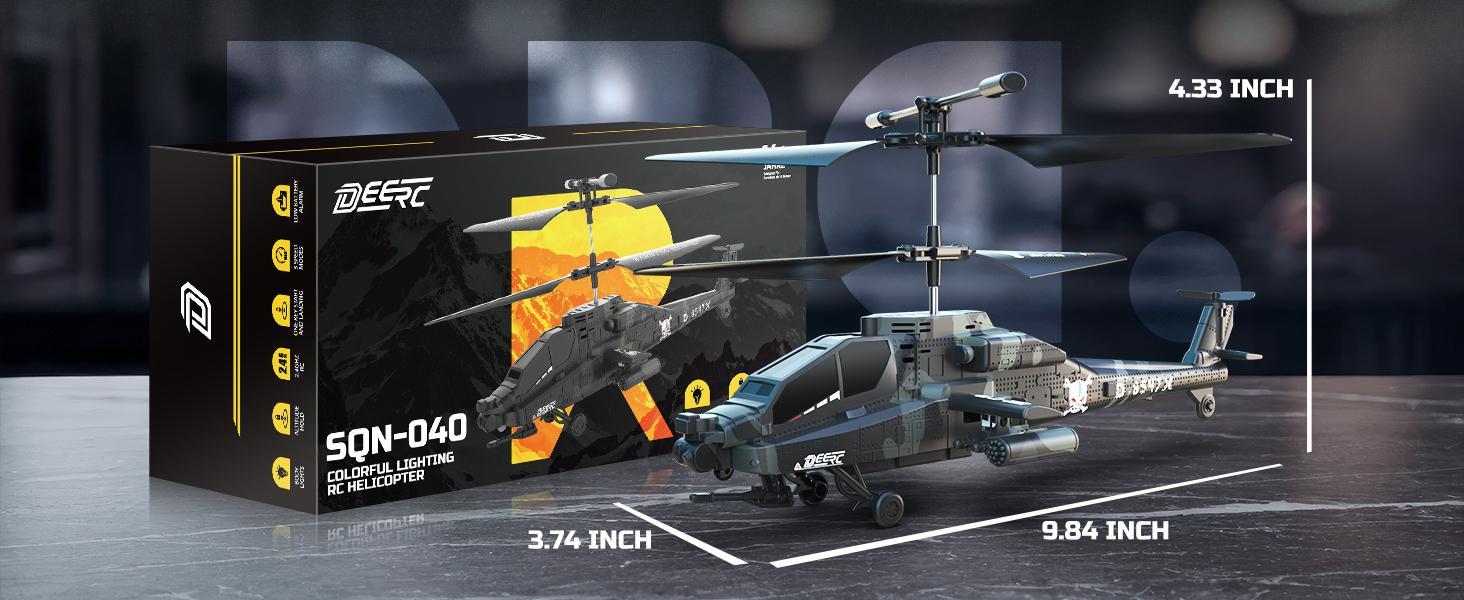 DEERC Remote Controlled Helicopters for Beginners, 2.4GHz RC Aircraft with LED Lights, Altitude Hold, Emergency Stop, 26 Mins Flight Time, 2 Separately Packed Batteries, Durable Design, Toys for Boys Junior Toys DEERC Remote Controlled Helicopters for Beginners, 2.4GHz RC Aircraft with LED Lights, Altitude Hold, Emergency Stop, 26 Mins Flight Time, 2 Separately Packed Batteries, Durable Design, Toys for Boys Junior Toys