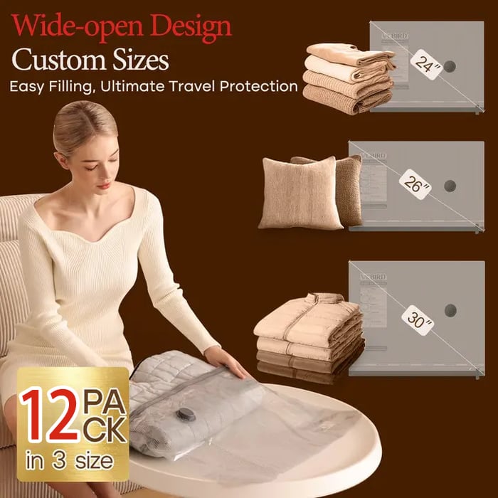 VACBIRD [2026 Upgraded] 🔥X7 Cordless Travel Vacuum Bag Set