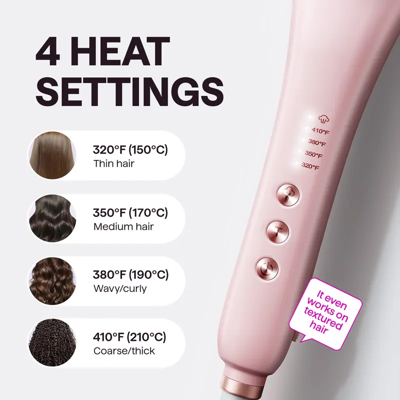 Wavytalk Steamline Pro Steam Hair Straightener Brush | Fast Anti-Frizz Styling with Heat Glove & Scrunchie