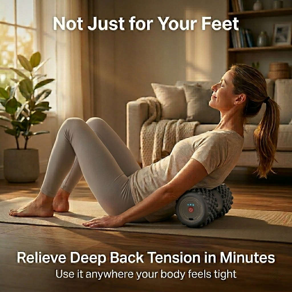 SaviRyx™ PulseRoll Pro for Plantar Fasciitis, Foot & Body Deep Tissue Relief