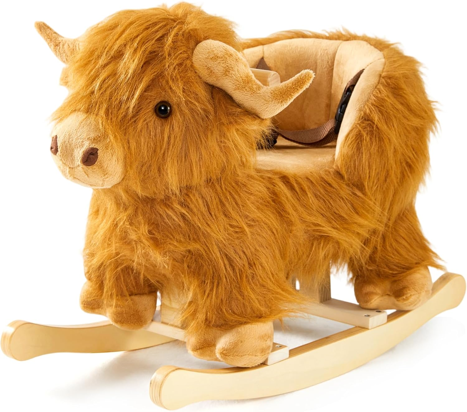 NLFZEK Animal Rocking Horse | Plush Ride-On Toy with Safety Belt for Toddlers