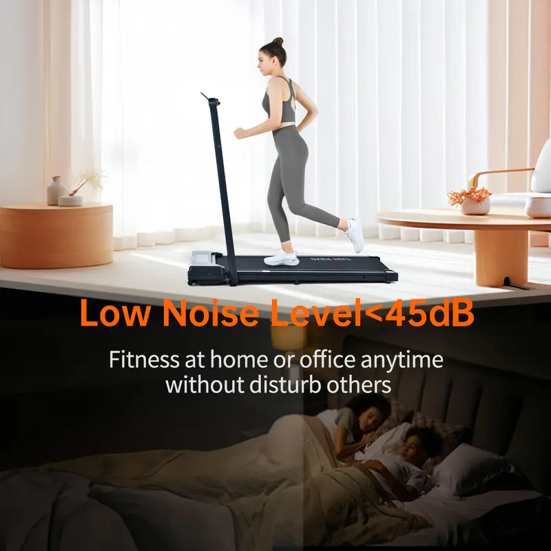 OVERSELF Foldable Walking Pad Treadmill with Handlebar, Adjustable Incline, 2.5HP Silent Motor, Remote Control, Carpet-Friendly Compact Home Running Machine