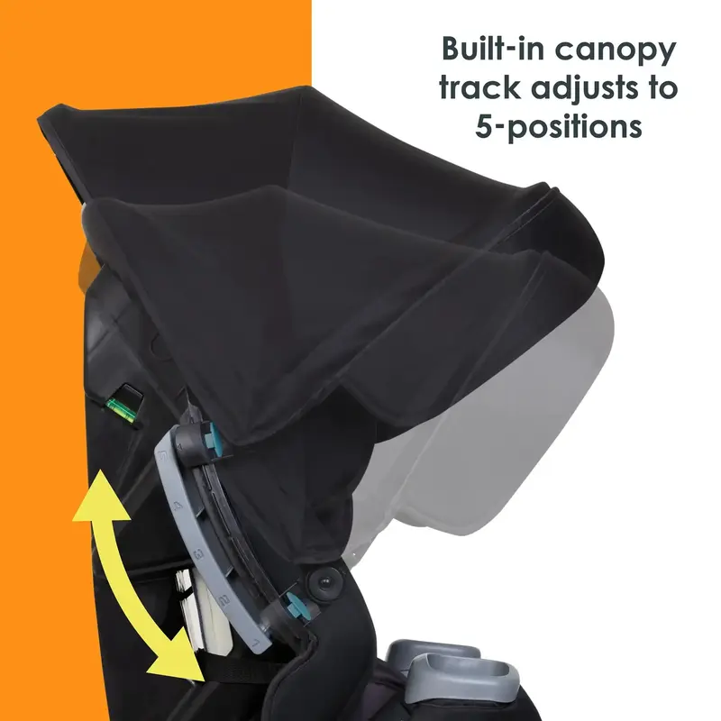 Baby Trend Cover Me 4-in-1 Convertible Car Seat, UPF 50+ Canopy, Side Impact Protection, Fits 3 Across 4–100lbs