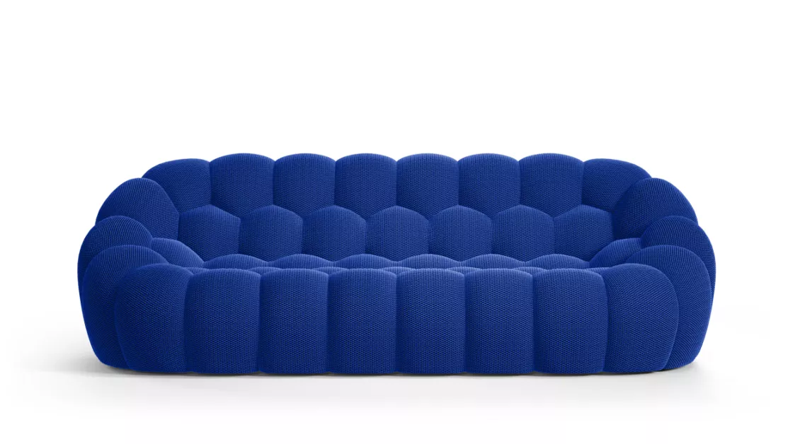 NLFZEK Bubble Sofa – Sculptural 3-Seater Curved Sofa, Modern Plush Lounge Couch for Living Room