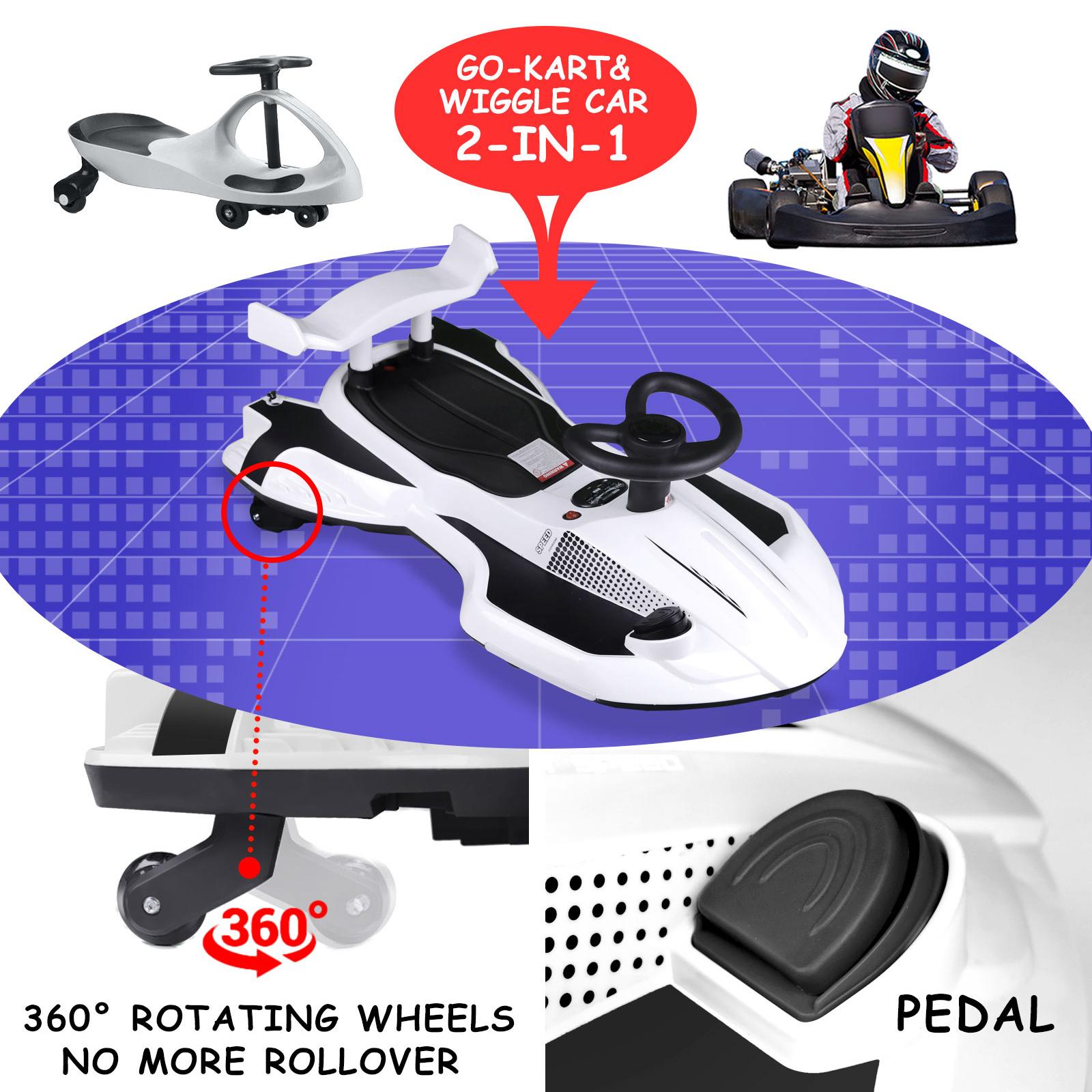 【Akeleo】12V Electric Wiggle Car with Pedal, 2 in 1 Wiggle Car Ride On Toys for Kids Ages 3 and Up, Anti-Rollover Flashing Wheels, Bluetooth, Music2,Halloween&Christmas gifts,Devil Drift Car,whiteelephantgift summerwins 【Akeleo】12V Electric Wiggle Car with Pedal, 2 in 1 Wiggle Car Ride On Toys for Kids Ages 3 and Up, Anti-Rollover Flashing Wheels, Bluetooth, Music2,Halloween&Christmas gifts,Devil Drift Car,whiteelephantgift summerwins