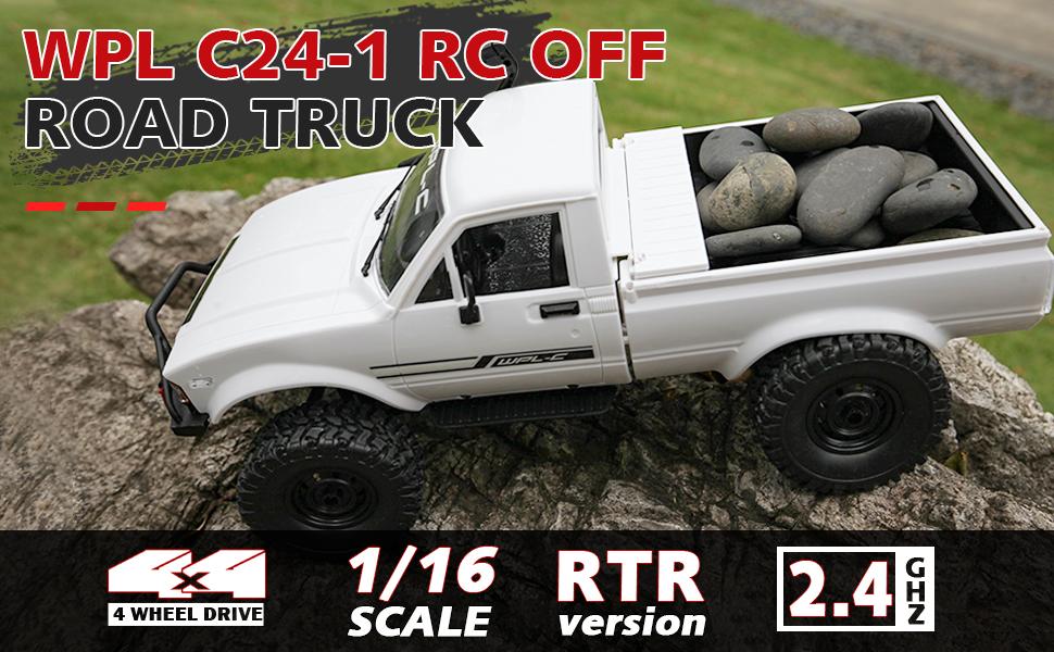 ARRIS 1/16 RC Rock Crawler 4x4 Off Road Truck  All Terrain RC Pickup for Adults (RTR, White) Rc Model Car Rc Cars