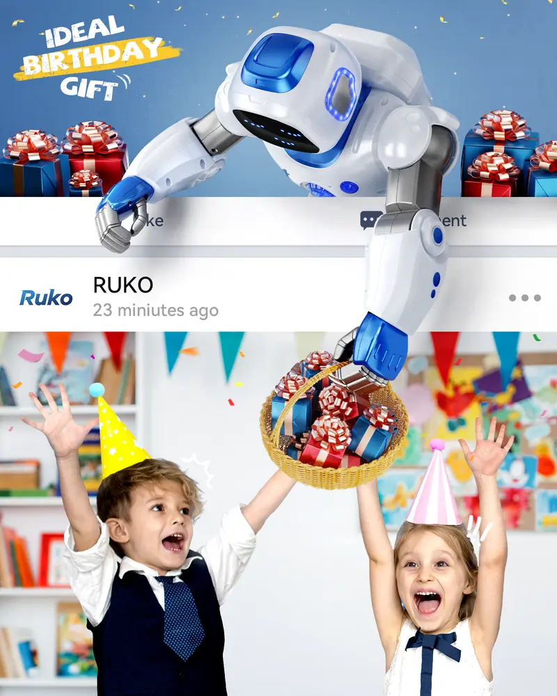Ruko 1088 Smart Robot for Kids – Programmable RC Robot with Voice & App Control