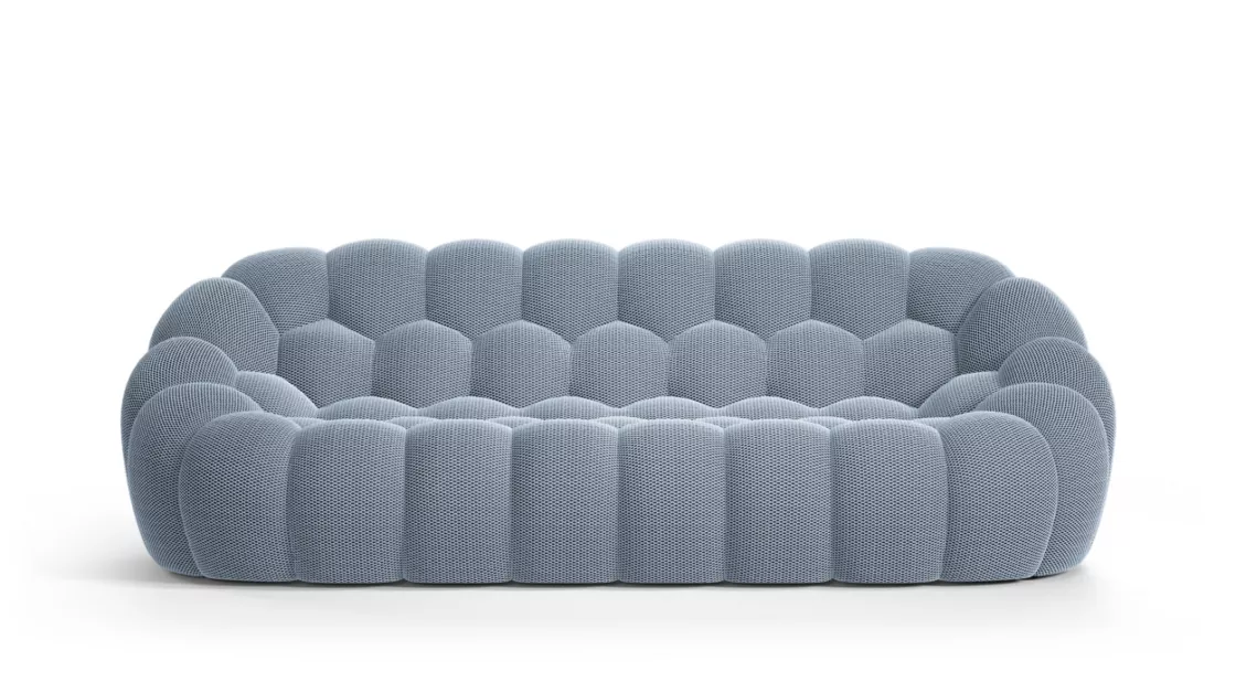 NLFZEK Bubble Sofa – Sculptural 3-Seater Curved Sofa, Modern Plush Lounge Couch for Living Room
