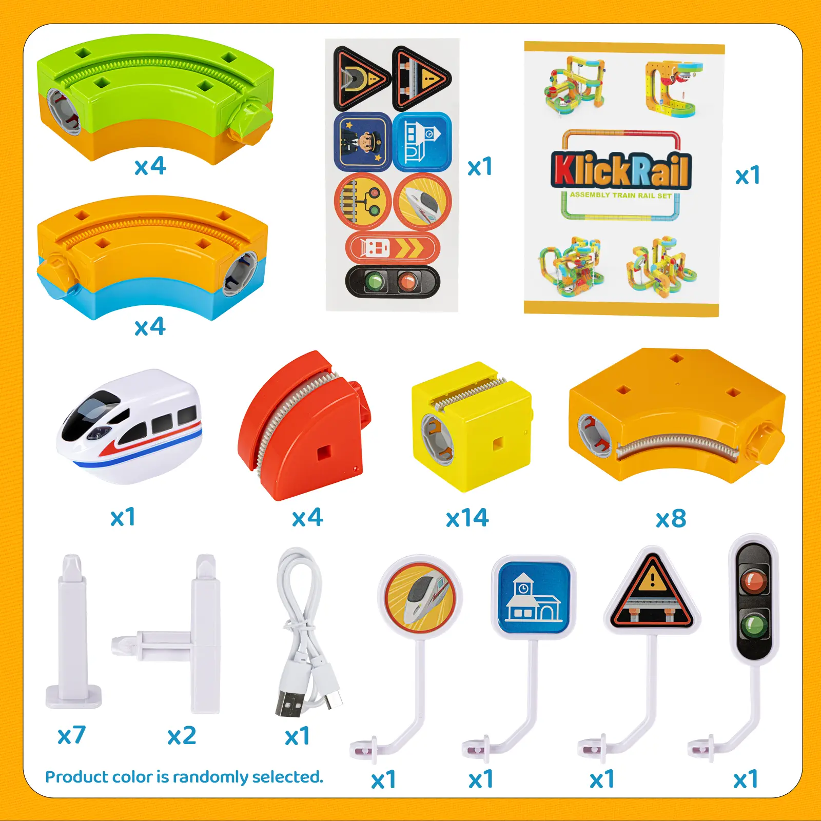 Electric Train Set Flexible Race Track Rail Toys, Building Toy Train Track Gravity-Defying 3D Embedded Layouts & Motorized Car, STEM Learning Gift