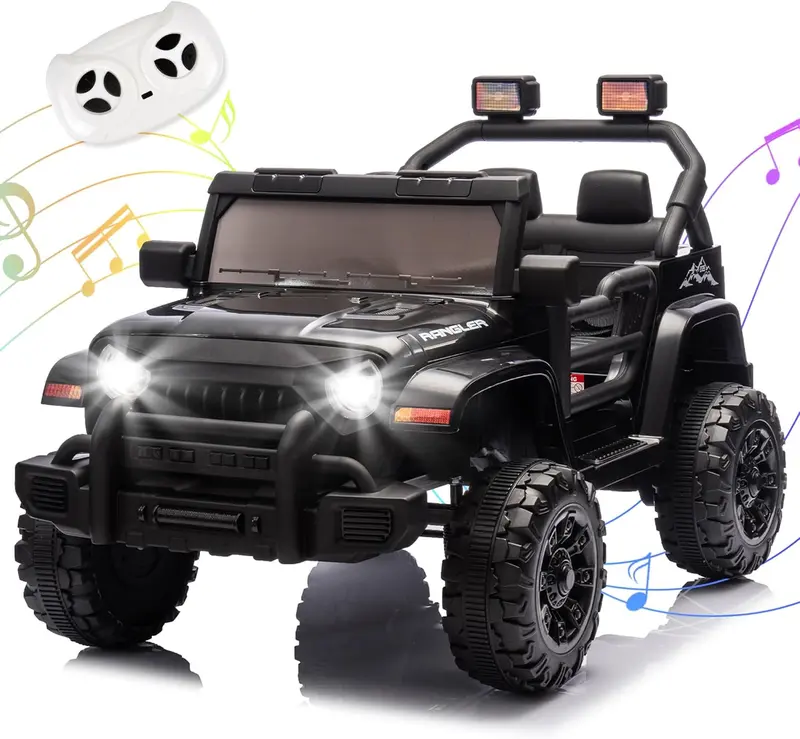 12V Kids Electric Car with Parent Remote, Bluetooth Music & 4-Wheel Suspension