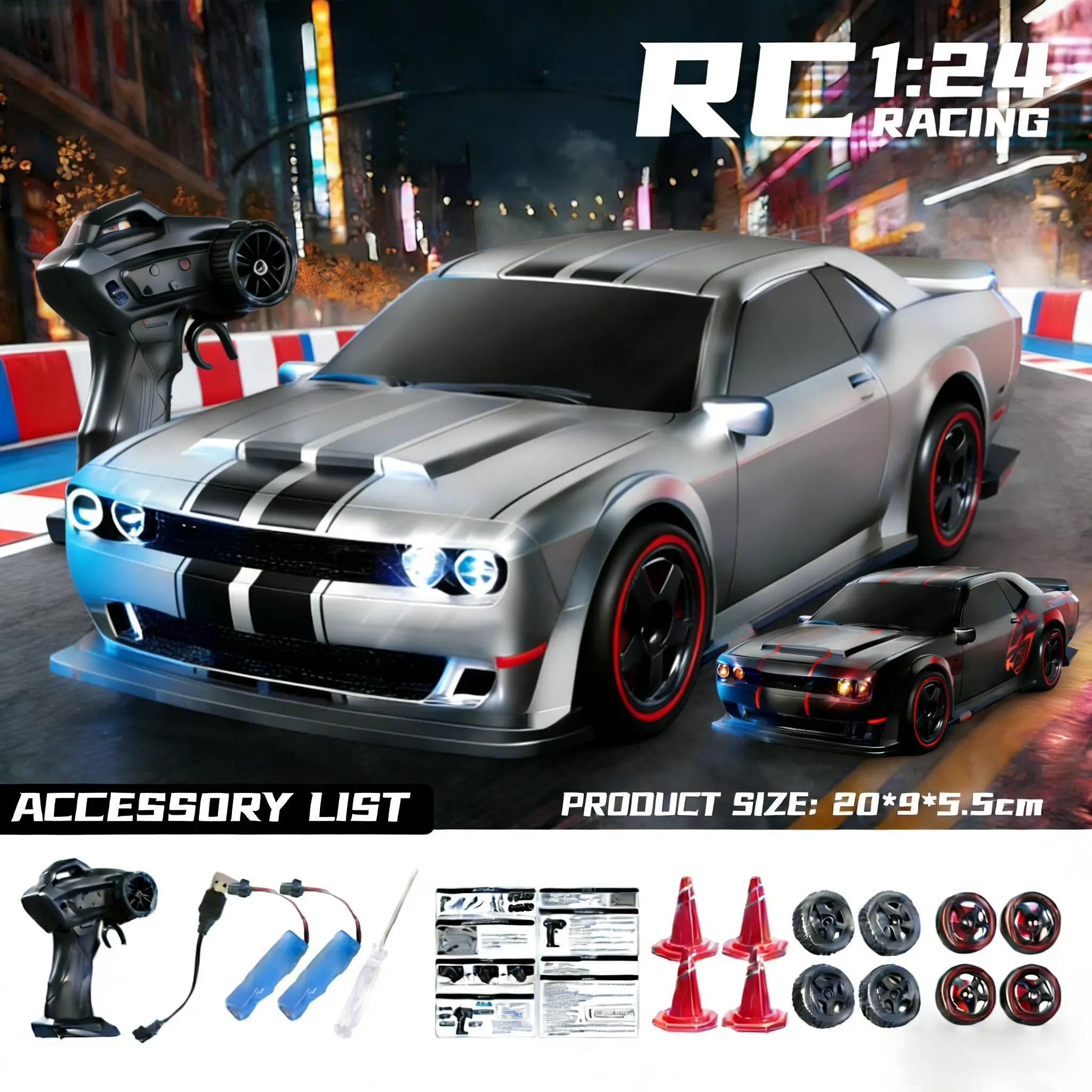 RC Drift Car ABS Material 2.4GHz Anti-Interference Charging Home Playtime Long Battery Life Thrills For Kids Teens RC Lovers Gifts