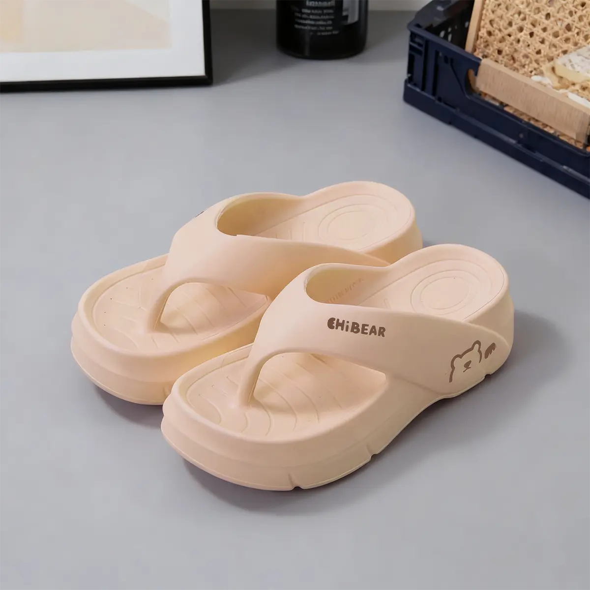 Cute Bear EVA Slides for Women | Soft Lightweight Flip Flops, Breathable Non-Slip Sandals for Summer