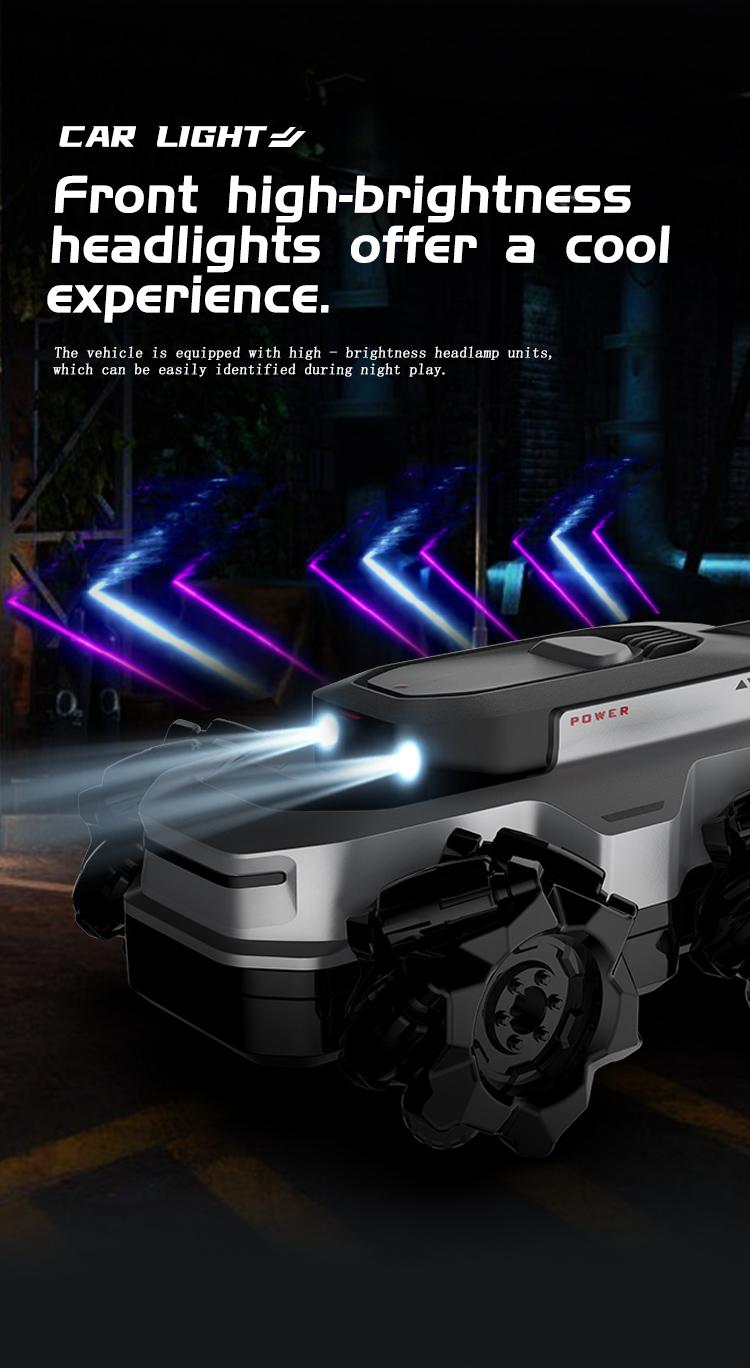 BRRRRT Amphibious Remote Control Car 4WD WaterproofRC Vehicle 360&deg;Rotation RC Truck Stunt Car 2.4 GHzRemote Control Boat for 5-12 Kids Girls Boys Gift AllTerrain Water Beach Pool Toy