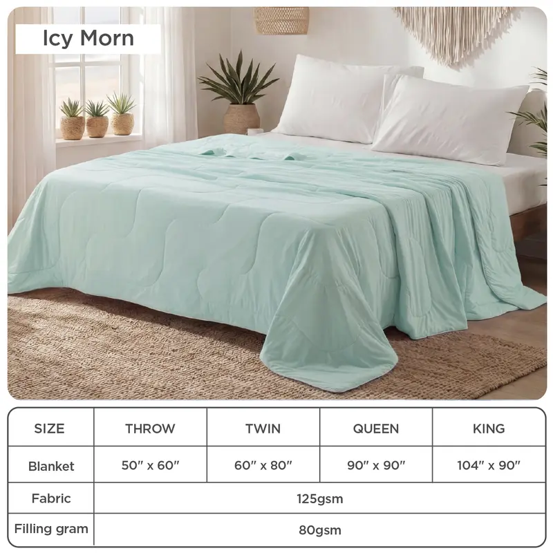 Cooling Bamboo Blanket | Ultra Soft Lightweight Summer Comforter for Hot Sleepers, Breathable Cozy Bed Throw