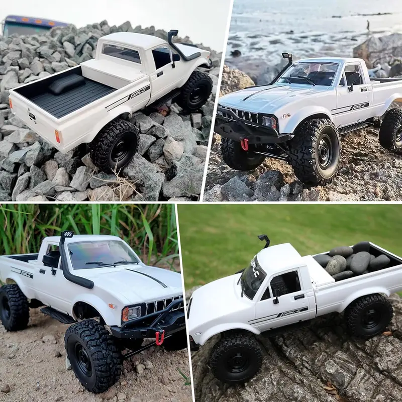 ARRIS 1/16 RC Rock Crawler 4x4 Off Road Truck All Terrain RC Pickup for Adults (RTR, White) Rc Model Car Rc Cars