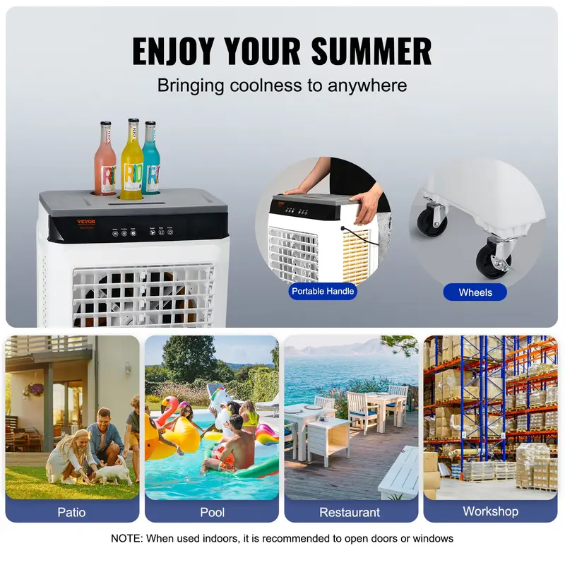 Beat the Heat with VEVOR 2100 CFM Evaporative Air Cooler | Powerful, Portable & Energy Efficient