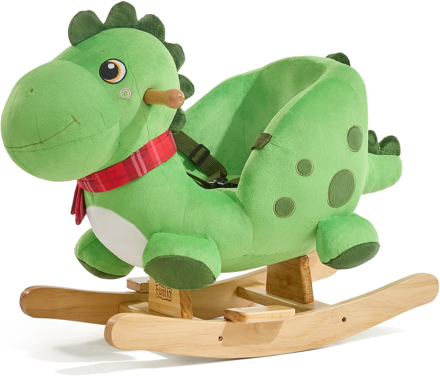 NLFZEK Animal Rocking Horse | Plush Ride-On Toy with Safety Belt for Toddlers