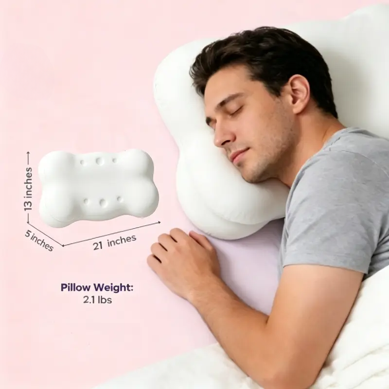 Cloud-Like Memory Foam Pillow | Adjustable Height Ergonomic Pillow for Better Sleep Comfort