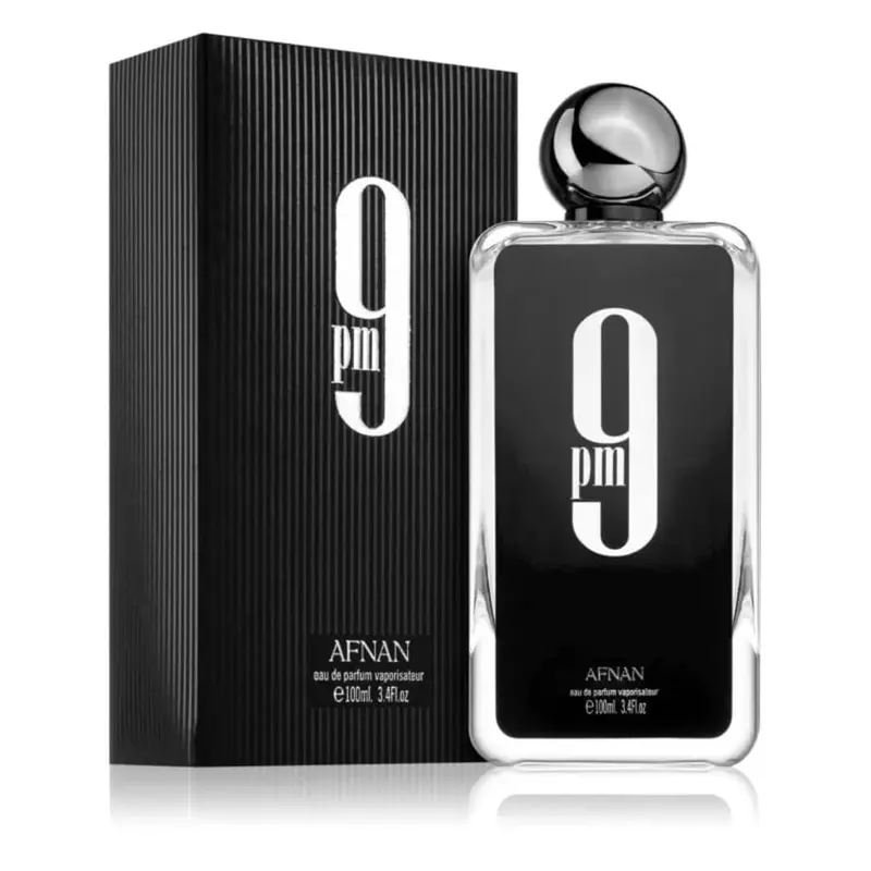 AFNAN 9 PM Eau de Parfum for Men 100ml | Long-Lasting Amber Vanilla Cologne